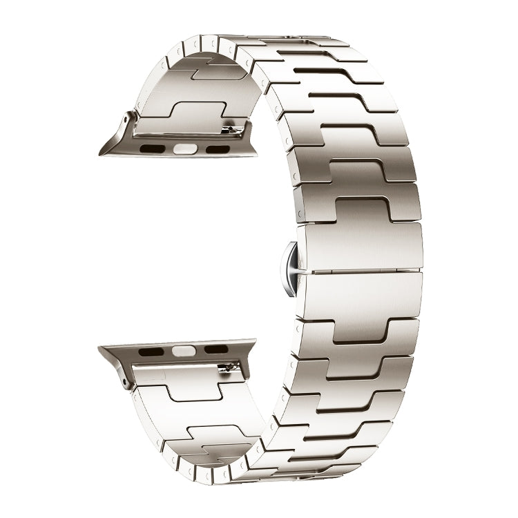For Apple Watch 46mm / 49mm / 45mm / 44mm Side Release Stainless Steel Watch Band(Starlight) by bashfashion