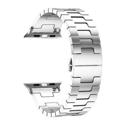 For Apple Watch 42mm / 41mm / 40mm / 38mm Side Release Stainless Steel Watch Band(Silver) by bashfashion