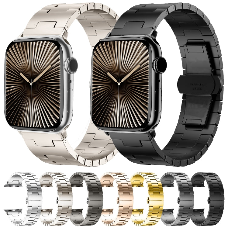 For Apple Watch 42mm / 41mm / 40mm / 38mm Side Release Stainless Steel Watch Band(Grey) by bashfashion