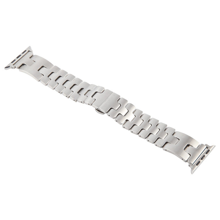 For Apple Watch 42mm / 41mm / 40mm / 38mm Quick Release Stainless Steel Watch Band(Silver) by bashfashion