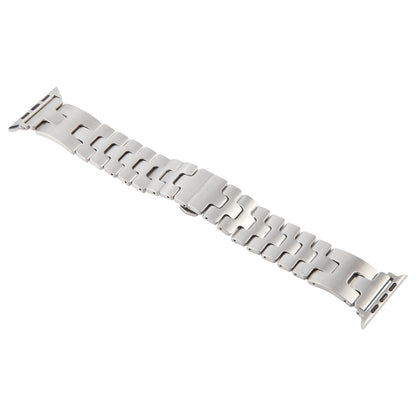 For Apple Watch 42mm / 41mm / 40mm / 38mm Quick Release Stainless Steel Watch Band(Silver) by bashfashion
