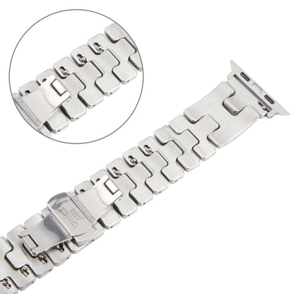For Apple Watch 42mm / 41mm / 40mm / 38mm Quick Release Stainless Steel Watch Band(Silver) by bashfashion