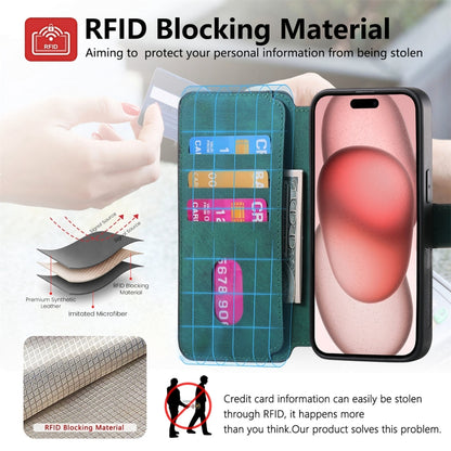 For iPhone 16 Pro CaseNeo MagSafe RFID Anti-theft Retro Leather Phone Case(Green) by CaseNeo