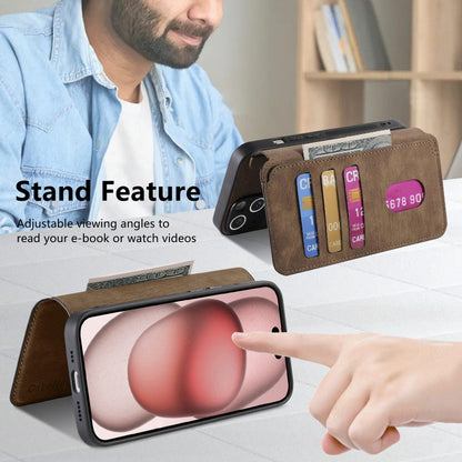 For iPhone 16 Plus CaseNeo MagSafe RFID Anti-theft Retro Leather Phone Case(Brown) by CaseNeo