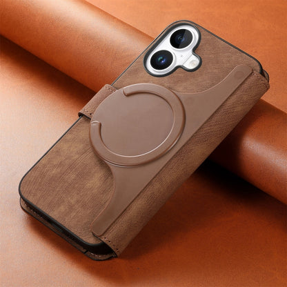 For iPhone 16 CaseNeo MagSafe RFID Anti-theft Retro Leather Phone Case(Brown) by CaseNeo