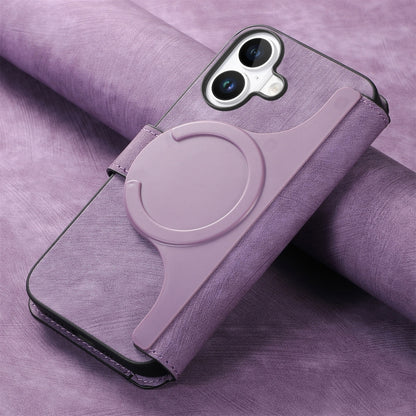 For iPhone 16 CaseNeo MagSafe RFID Anti-theft Retro Leather Phone Case(Purple) by CaseNeo