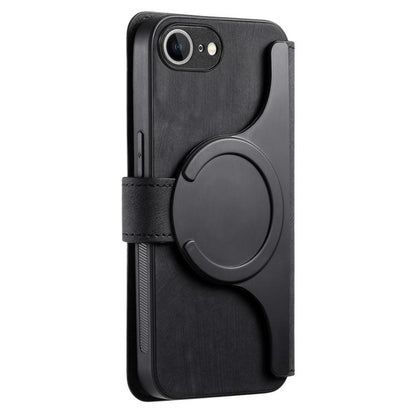 For iPhone 16e CaseNeo MagSafe RFID Anti-theft Retro Leather Phone Case(Black) by CaseNeo