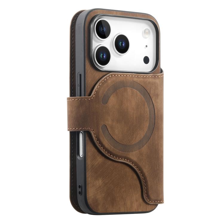 For iPhone 17 Pro Max CaseNeo MagSafe RFID Anti-theft Retro Leather Phone Case(Brown) by CaseNeo