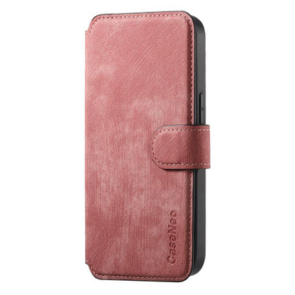 For iPhone 17 Pro Max CaseNeo MagSafe RFID Anti-theft Retro Leather Phone Case(Pink) by CaseNeo