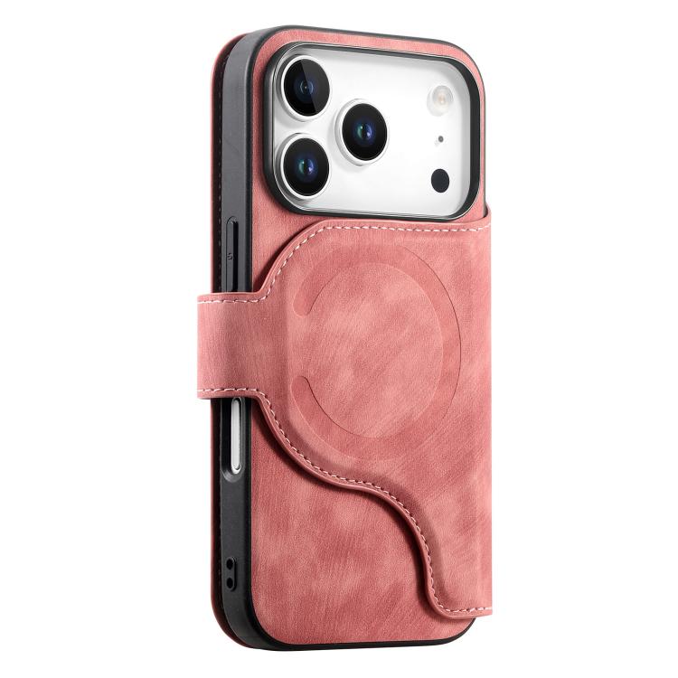 For iPhone 17 Pro Max CaseNeo MagSafe RFID Anti-theft Retro Leather Phone Case(Pink) by CaseNeo