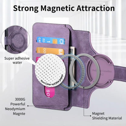 For iPhone 17 Pro Max CaseNeo MagSafe RFID Anti-theft Retro Leather Phone Case(Purple) by CaseNeo