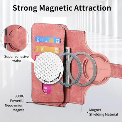 For iPhone 17 Pro CaseNeo MagSafe RFID Anti-theft Retro Leather Phone Case(Pink) by CaseNeo