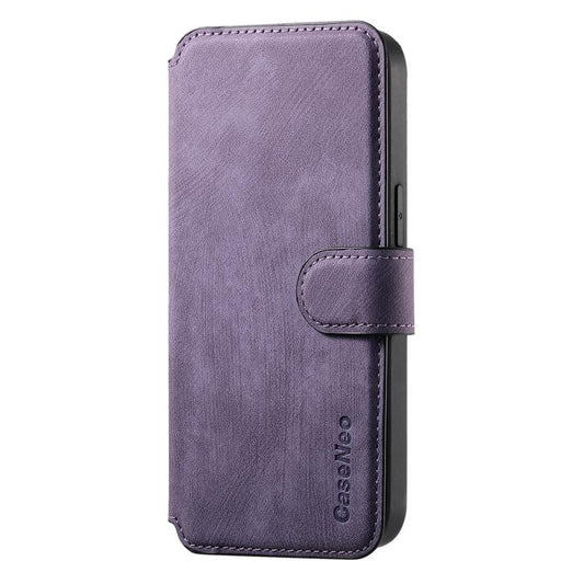 For iPhone 17 Pro CaseNeo MagSafe RFID Anti-theft Retro Leather Phone Case(Purple) by CaseNeo