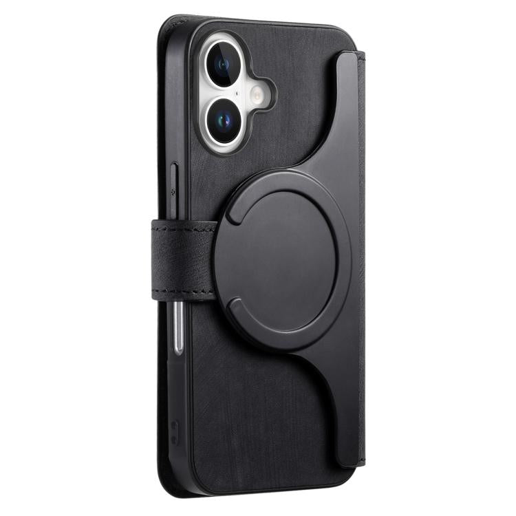 For iPhone 17 CaseNeo MagSafe RFID Anti-theft Retro Leather Phone Case(Black) by CaseNeo