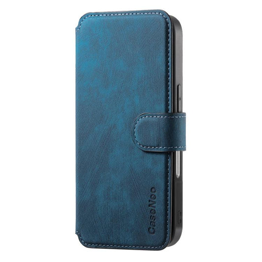 For iPhone 17 CaseNeo MagSafe RFID Anti-theft Retro Leather Phone Case(Blue) by CaseNeo