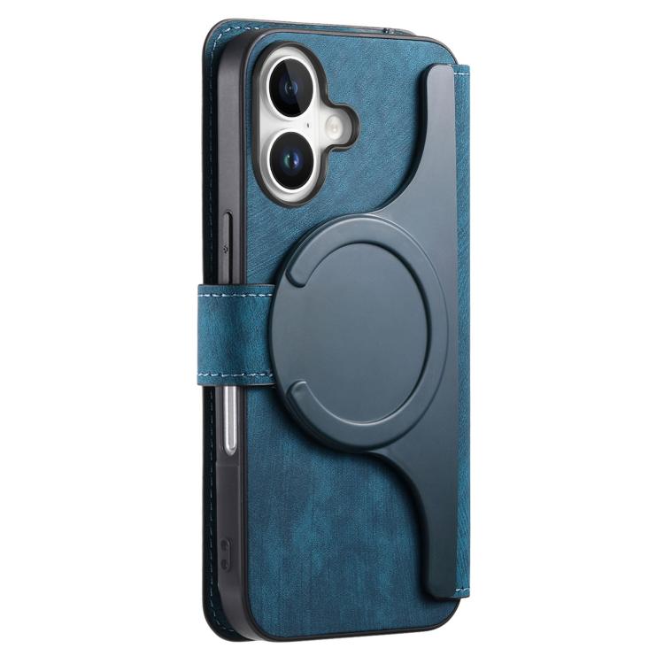 For iPhone 17 CaseNeo MagSafe RFID Anti-theft Retro Leather Phone Case(Blue) by CaseNeo