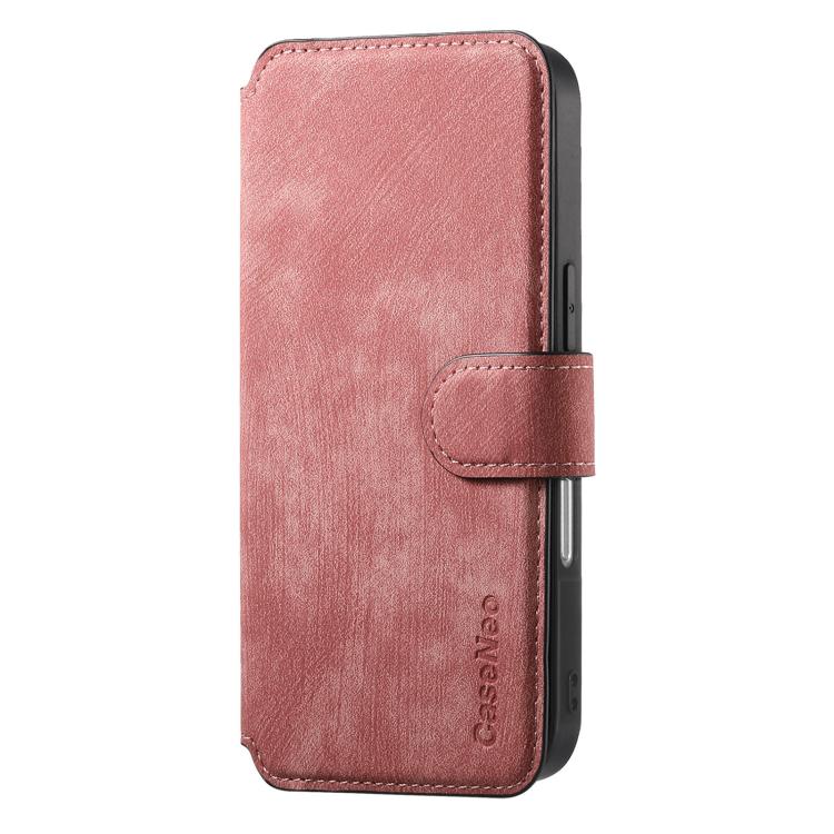 For iPhone 17 CaseNeo MagSafe RFID Anti-theft Retro Leather Phone Case(Pink) by CaseNeo