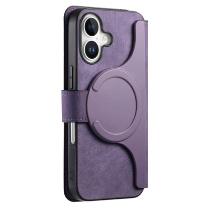 For iPhone 17 CaseNeo MagSafe RFID Anti-theft Retro Leather Phone Case(Purple) by CaseNeo
