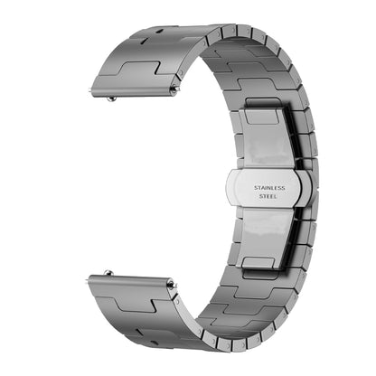 For Huawei GT4 46mm / GT5 46mm / GT5 Pro 22mm H-shaped Butterfly Buckle Stainless Steel Watch Band(Grey) by bashfashion