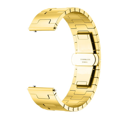 For Huawei GT4 46mm / GT5 46mm / GT5 Pro 22mm H-shaped Butterfly Buckle Stainless Steel Watch Band(Gold) by bashfashion
