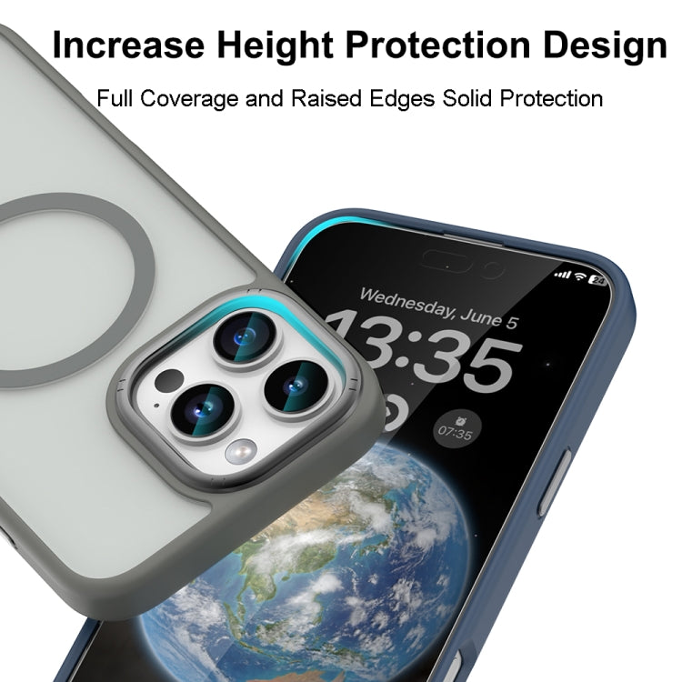 For iPhone 16 Pro Mutural Skin Feel Series Frosted MagSafe Magnetic Phone Case(Grey) by Mutural