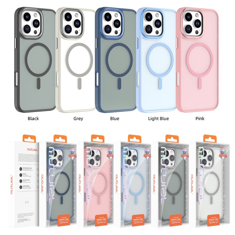 For iPhone 16 Pro Mutural Skin Feel Series Frosted MagSafe Magnetic Phone Case(Grey) by Mutural