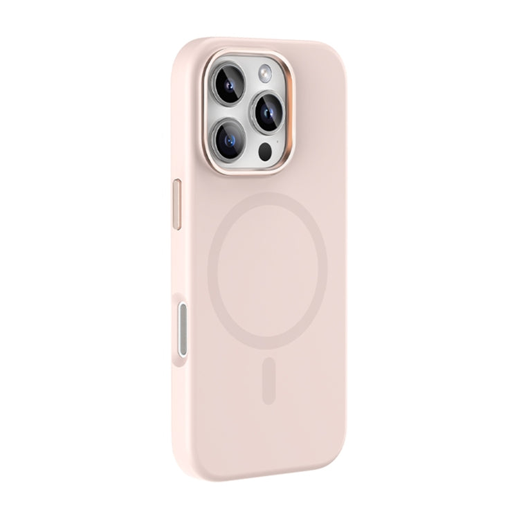For iPhone 16 Pro Max Mutural Karen Series Liquid Silicone MagSafe Magnetic Phone Case(Pink) by Mutural