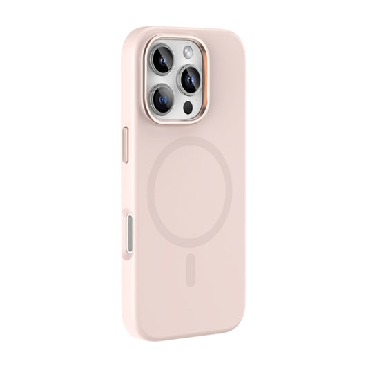 For iPhone 16 Pro Mutural Karen Series Liquid Silicone MagSafe Magnetic Phone Case(Pink) by Mutural