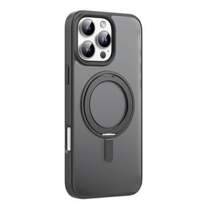 For iPhone 16 Pro Max Mutural Armor Series MagSafe Magnetic Holder Phone Case(Black) by Mutural