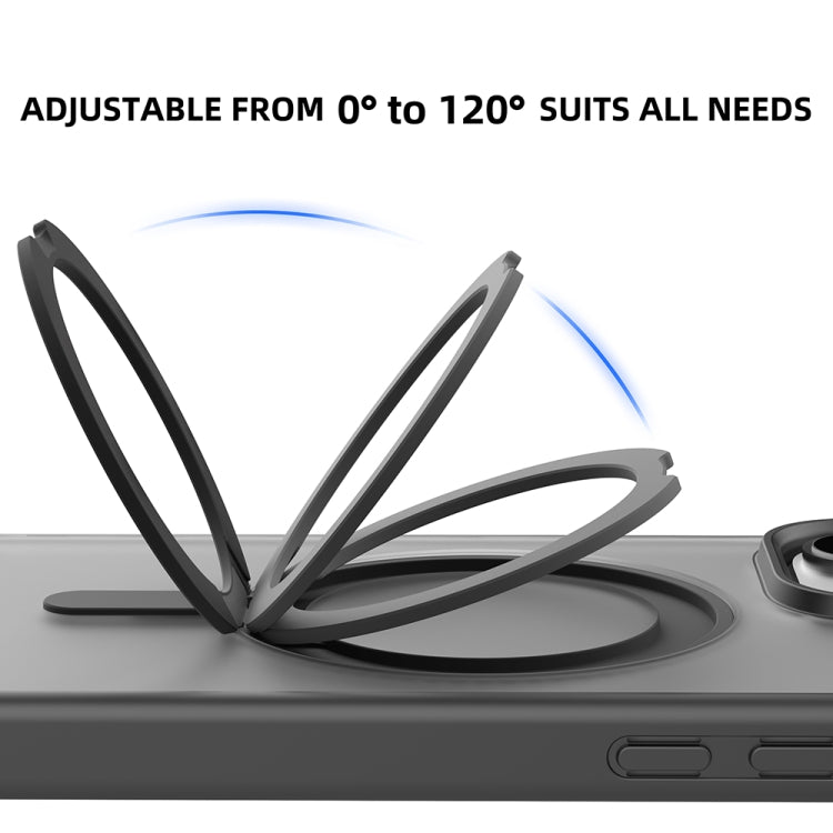 For iPhone 16 Pro Max Mutural Armor Series MagSafe Magnetic Holder Phone Case(Black) by Mutural