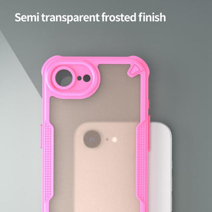 For iPhone 16e Armor Glaze PC Hybrid TPU Phone Case(Pink) by bashfashion