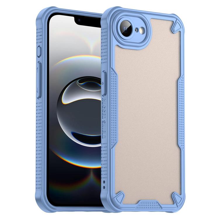 For iPhone 16e Armor Glaze PC Hybrid TPU Phone Case(Blue) by bashfashion
