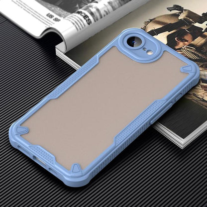 For iPhone 16e Armor Glaze PC Hybrid TPU Phone Case(Blue) by bashfashion