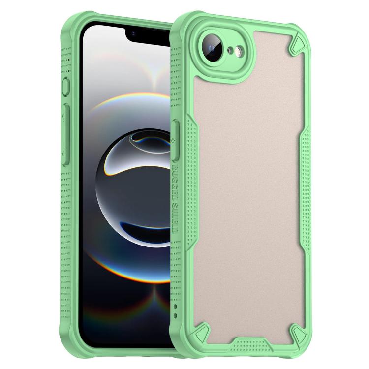 For iPhone 16e Armor Glaze PC Hybrid TPU Phone Case(Green) by bashfashion
