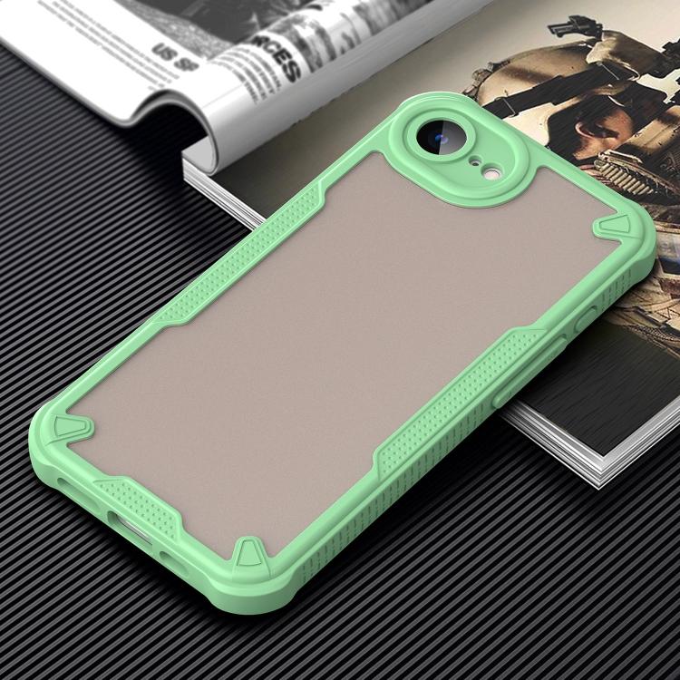 For iPhone 16e Armor Glaze PC Hybrid TPU Phone Case(Green) by bashfashion