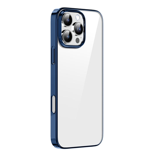 For iPhone 16 Pro Max Mutural Jiantou Series Electroplating Hybrid PC Phone Case(Dark Blue) by Mutural