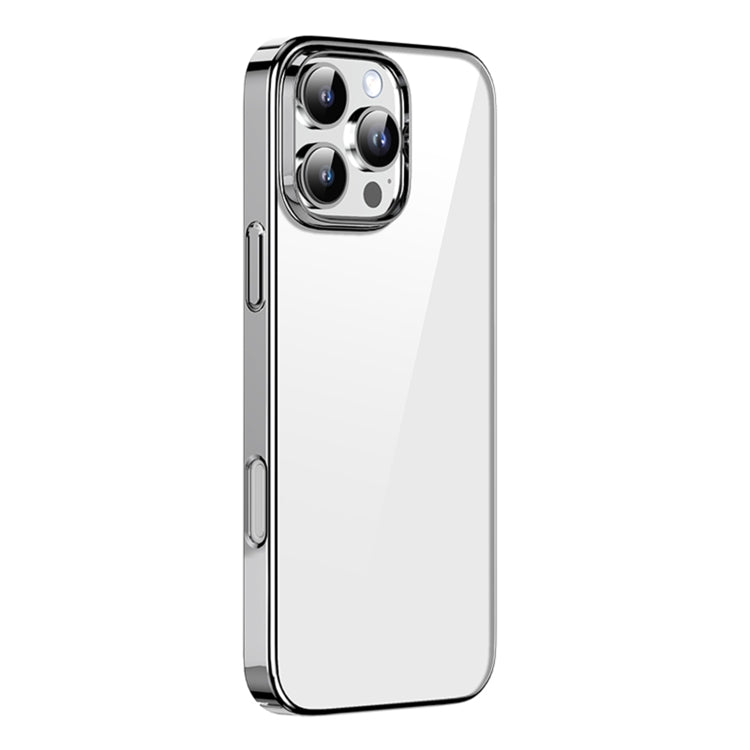 For iPhone 16 Pro Mutural Jiantou Series Electroplating Hybrid PC Phone Case(Grey) by Mutural