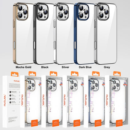 For iPhone 16 Pro Max Mutural Jiantou Series Electroplating Hybrid PC Phone Case(Silver) by Mutural