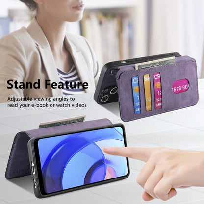 For Motorola Moto E30 / E20 CaseNeo MagSafe RFID Anti-theft Retro Leather Phone Case(Purple) by CaseNeo