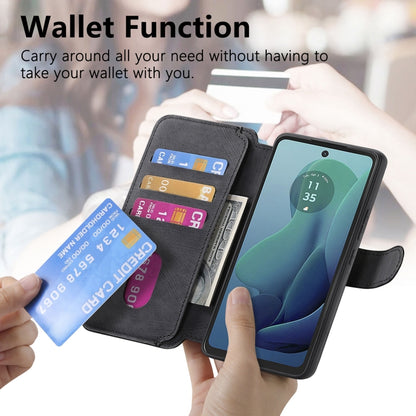 For Motorola Moto G 5G 2024 CaseNeo MagSafe RFID Anti-theft Retro Leather Phone Case(Black) by CaseNeo