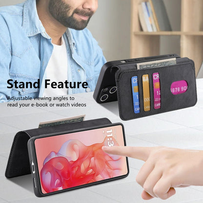 For Motorola Moto G Stylus 5G 2024 CaseNeo MagSafe RFID Anti-theft Retro Leather Phone Case(Black) by CaseNeo