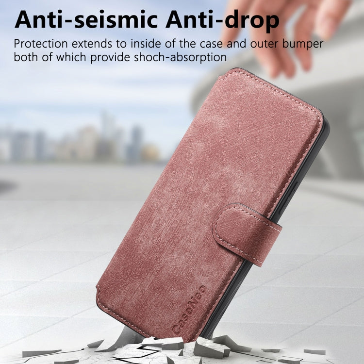 For Motorola Moto G Stylus 5G 2024 CaseNeo MagSafe RFID Anti-theft Retro Leather Phone Case(Pink) by CaseNeo