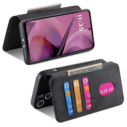 For Motorola Moto G35 CaseNeo MagSafe RFID Anti-theft Retro Leather Phone Case(Black) by CaseNeo