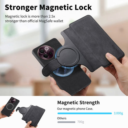 For vivo V40 Lite CaseNeo MagSafe RFID Anti-theft Retro Leather Phone Case(Black) by CaseNeo