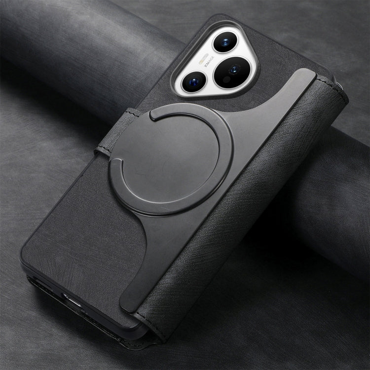 For Huawei Pura 70 CaseNeo MagSafe RFID Anti-theft Retro Leather Phone Case(Black) by CaseNeo