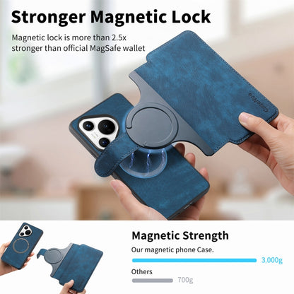 For Huawei Pura 70 CaseNeo MagSafe RFID Anti-theft Retro Leather Phone Case(Blue) by CaseNeo