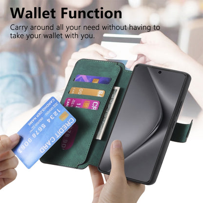 For Huawei Pura 70 CaseNeo MagSafe RFID Anti-theft Retro Leather Phone Case(Green) by CaseNeo