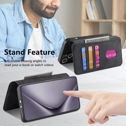 For Huawei Pura 70 Pro CaseNeo MagSafe RFID Anti-theft Retro Leather Phone Case(Black) by CaseNeo