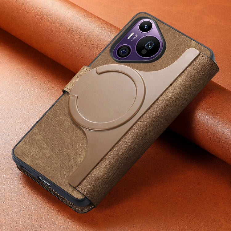 For Huawei Pura 70 Pro CaseNeo MagSafe RFID Anti-theft Retro Leather Phone Case(Brown) by CaseNeo