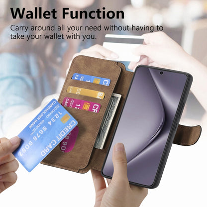 For Huawei Pura 70 Pro CaseNeo MagSafe RFID Anti-theft Retro Leather Phone Case(Brown) by CaseNeo